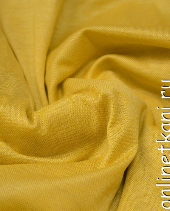 Ткань Трикотаж Пике 0586 цвет желтый картинка 2