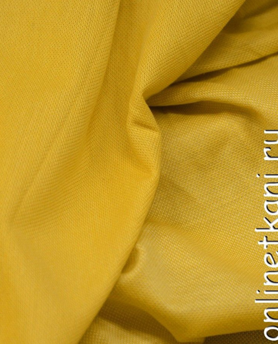 Ткань Трикотаж Пике 0586 цвет желтый картинка 1