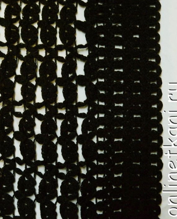 Ткань Трикотаж сетчатый "Лацио" 0681 цвет черный картинка