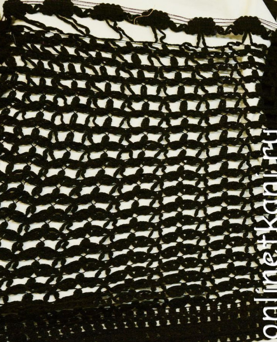 Ткань Трикотаж сетчатый "Лацио" 0681 цвет черный картинка 2