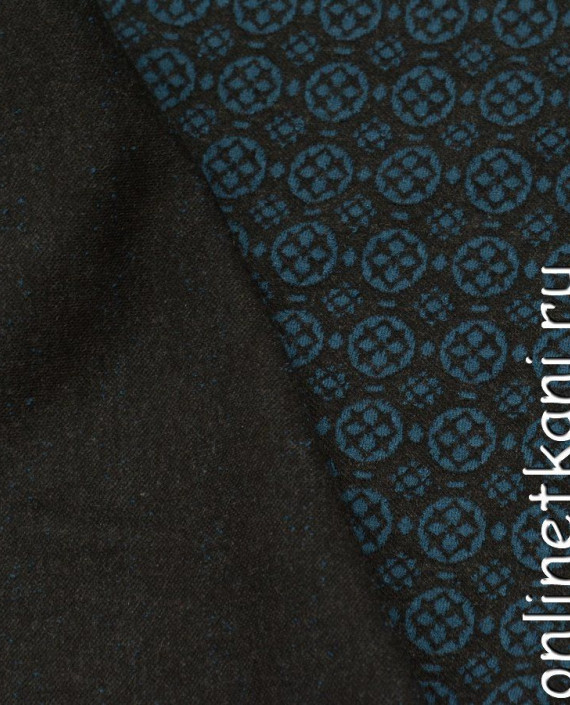 Ткань Трикотаж 0713 цвет синий геометрический картинка 2