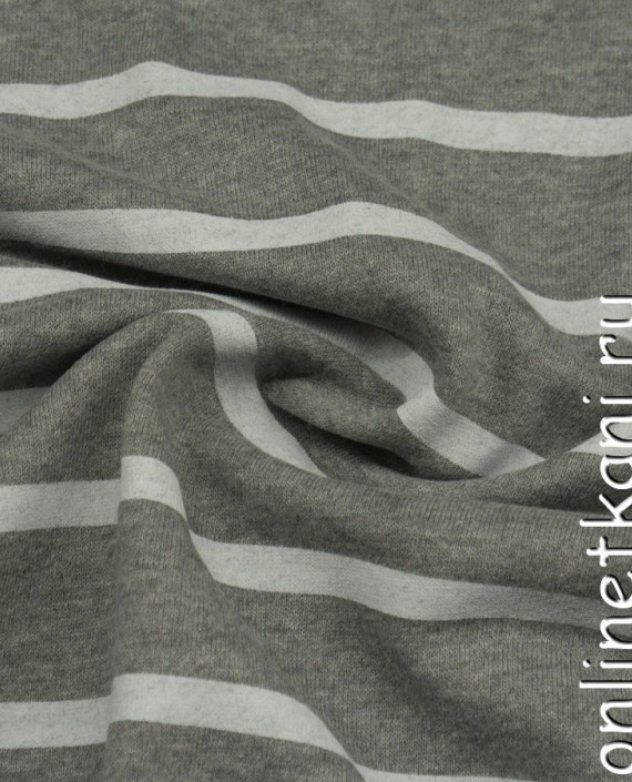 Ткань Трикотаж 0740 цвет серый в полоску картинка