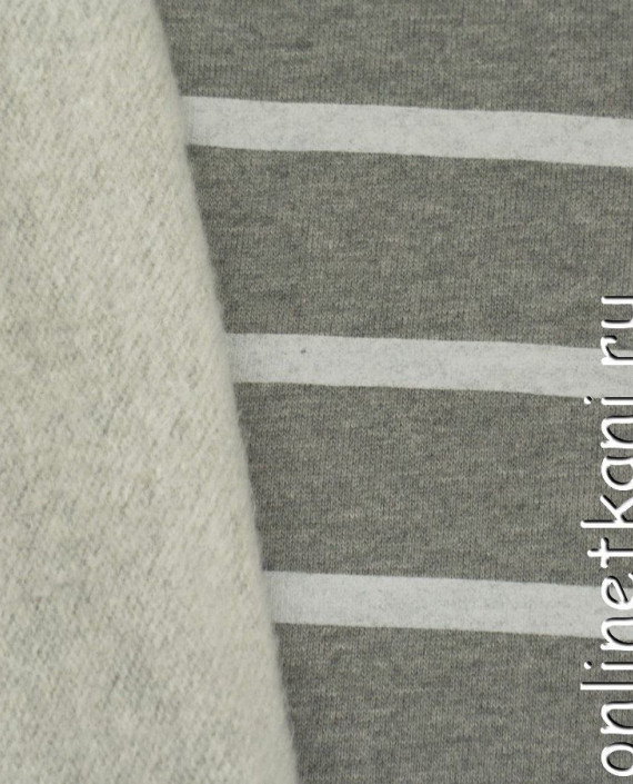 Ткань Трикотаж 0740 цвет серый в полоску картинка 2