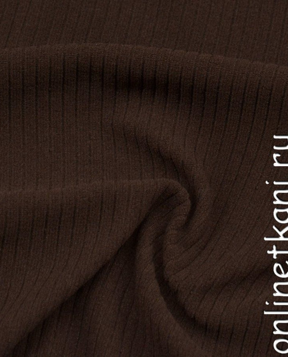 Ткань Трикотаж 0742 цвет коричневый в полоску картинка