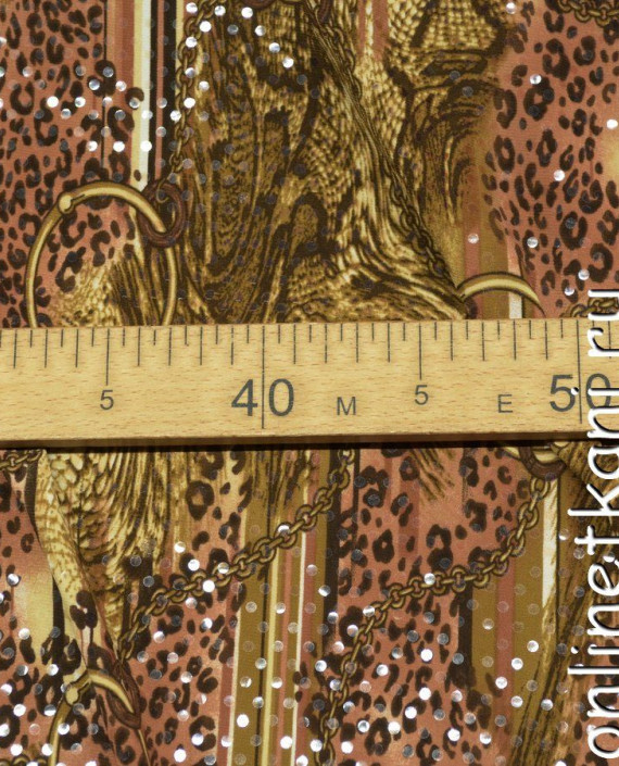 Ткань Трикотаж Принт 0766 цвет коричневый леопардовый картинка 1