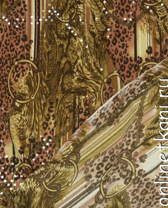 Ткань Трикотаж Принт 0766 цвет коричневый леопардовый картинка 2
