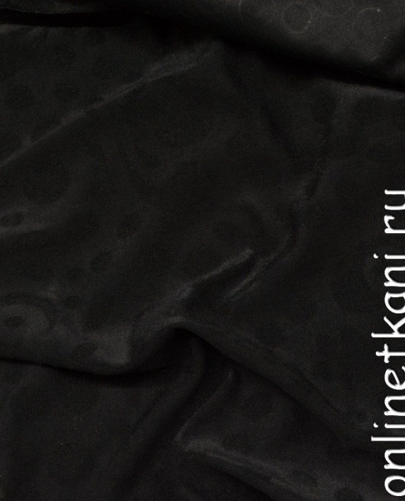 Ткань Трикотаж Принт 0775 цвет черный геометрический картинка