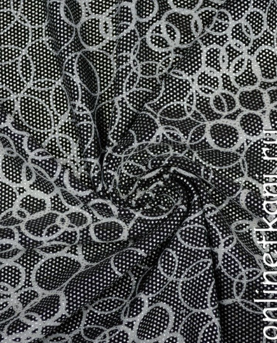 Ткань Трикотаж 0861 цвет черный геометрический картинка
