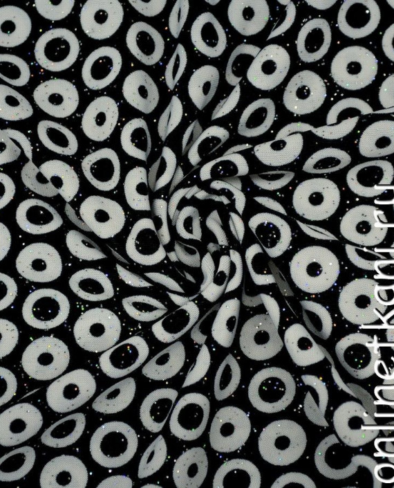 Ткань Трикотаж 0863 цвет черный геометрический картинка