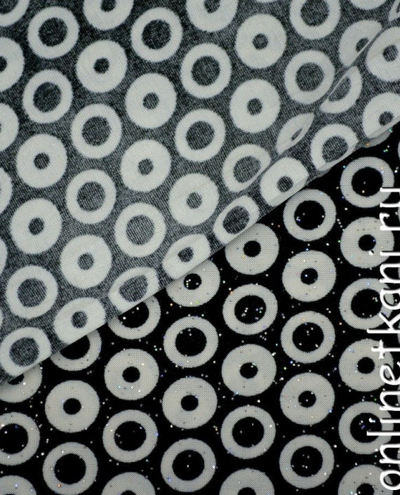Ткань Трикотаж 0863 цвет черный геометрический картинка 1