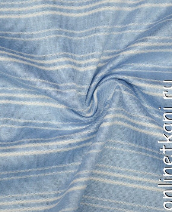 Ткань Трикотаж 0918 цвет голубой в полоску картинка
