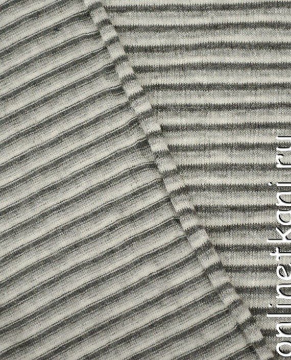 Ткань Трикотаж 0926 цвет серый в полоску картинка 1