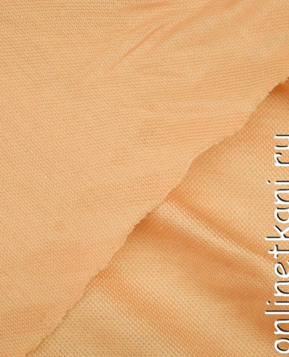 Ткань Трикотаж Пике 0957 цвет оранжевый картинка 2