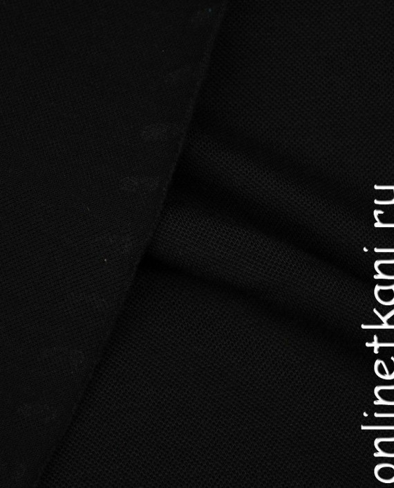 Ткань Трикотаж Пике 0967 цвет черный картинка 2