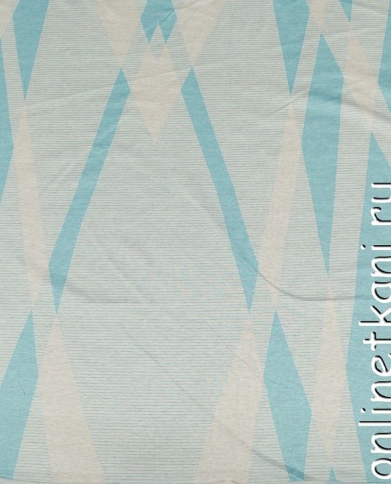 Ткань Трикотаж Купон 1005 цвет голубой абстрактный картинка