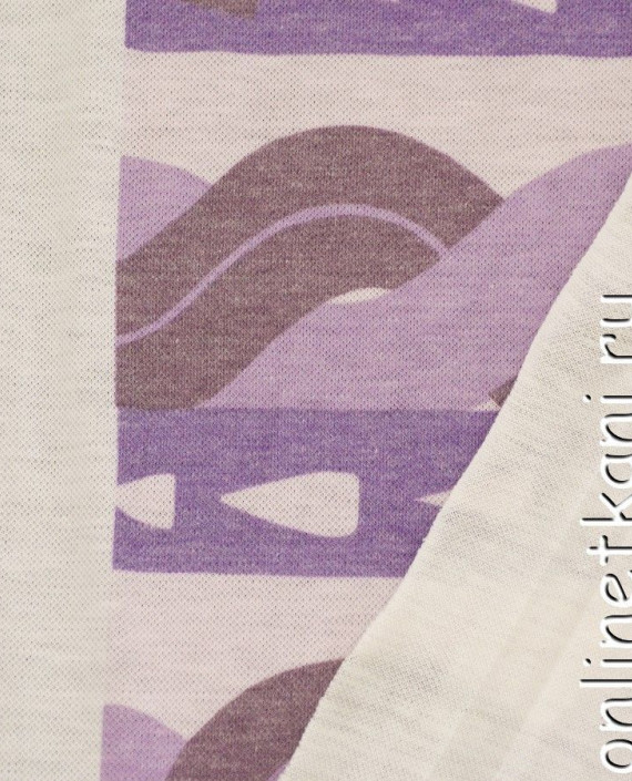 Ткань Трикотаж Купон 1008 цвет айвори геометрический картинка 1