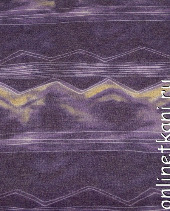 Ткань Трикотаж Купон 1010 цвет фиолетовый геометрический картинка