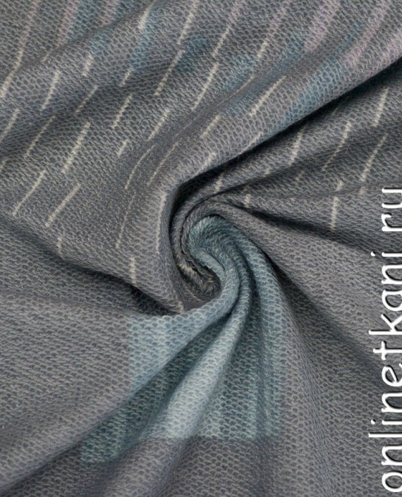 Ткань Трикотаж Купон 1013 цвет серый геометрический картинка 2