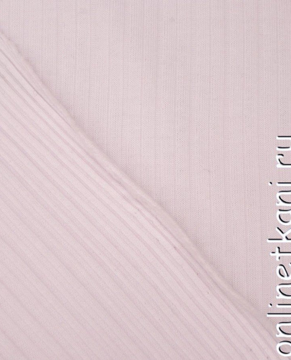 Ткань Трикотаж 1087 цвет розовый в полоску картинка 2