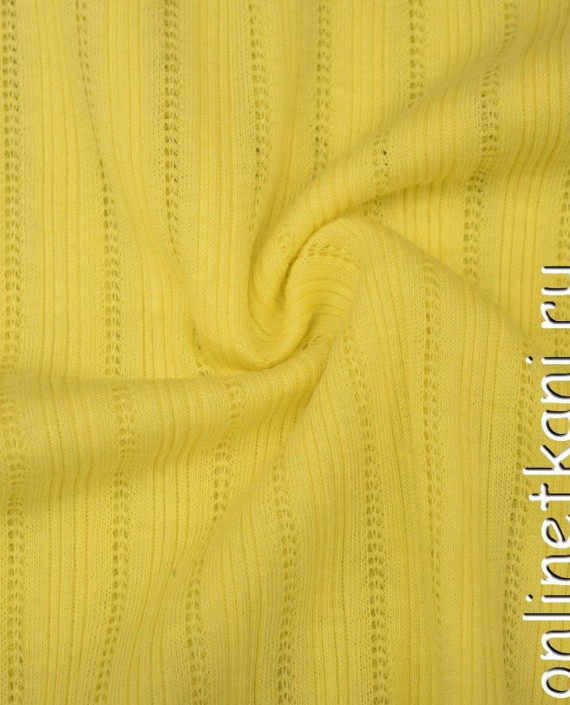 Ткань Трикотаж 1088 цвет желтый в полоску картинка