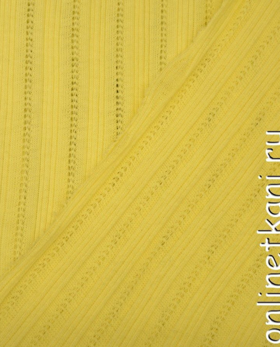 Ткань Трикотаж 1088 цвет желтый в полоску картинка 1