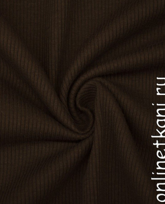 Ткань Трикотаж 1090 цвет коричневый в полоску картинка