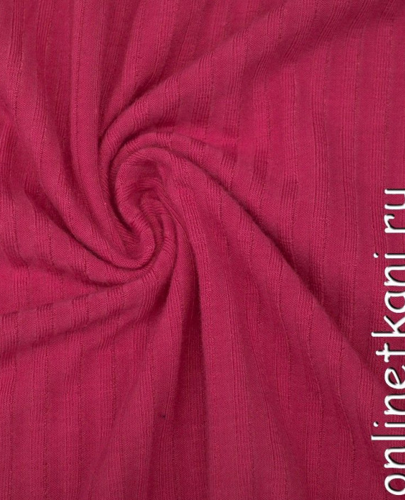 Ткань Трикотаж 1092 цвет малиновый в полоску картинка