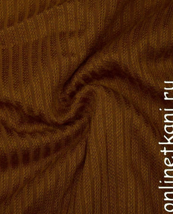 Ткань Трикотаж 1096 цвет коричневый в полоску картинка