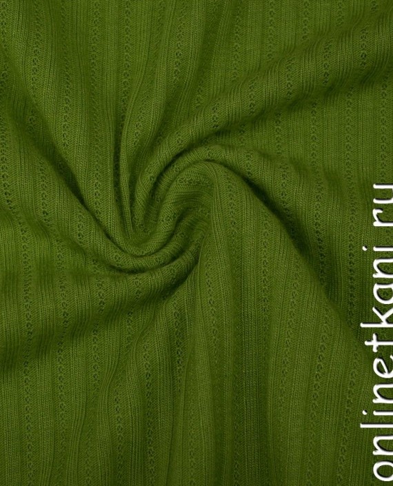 Ткань Трикотаж 1106 цвет зеленый в полоску картинка