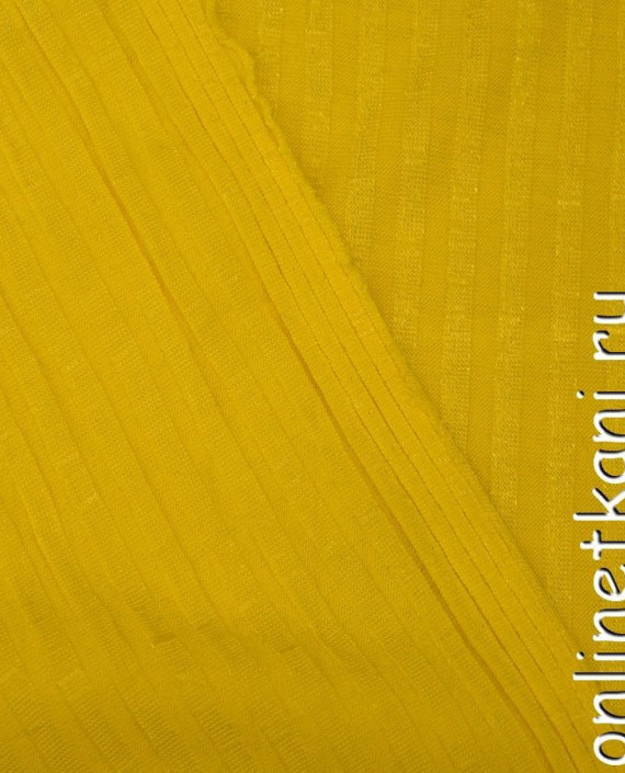 Ткань Трикотаж 1107 цвет желтый в полоску картинка 1