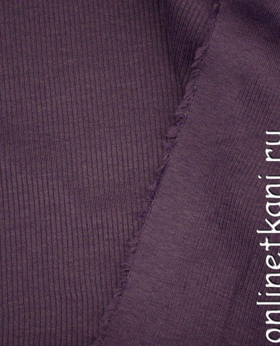 Ткань Трикотаж 1121 цвет фиолетовый в полоску картинка 1