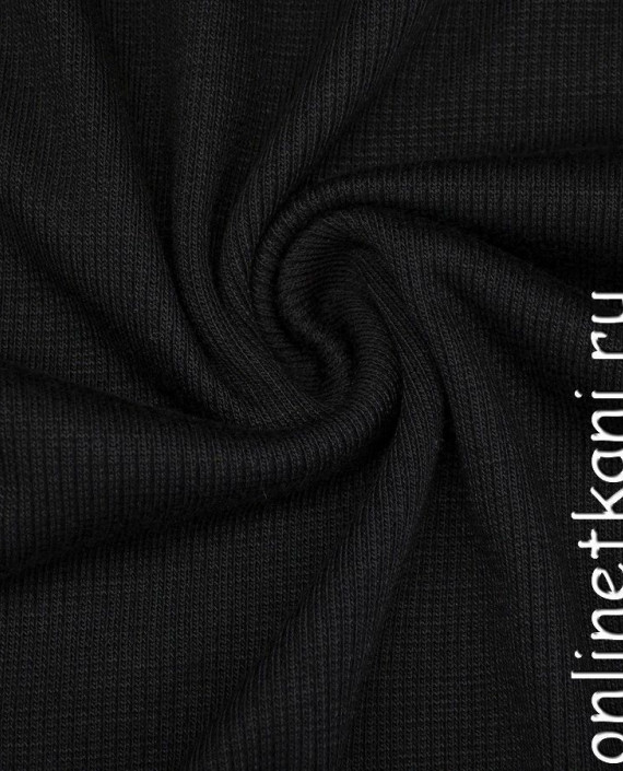 Ткань Трикотаж 1125 цвет черный в полоску картинка