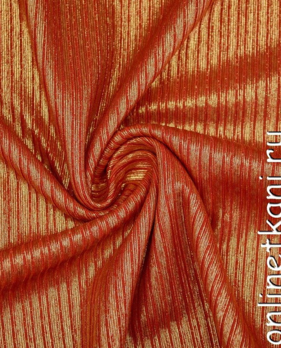 Ткань Трикотаж 1129 цвет оранжевый в полоску картинка
