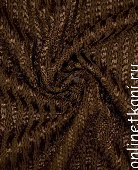 Ткань Трикотаж 1137 цвет коричневый в полоску картинка