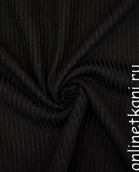 Ткань Трикотаж 1141 цвет черный в полоску картинка