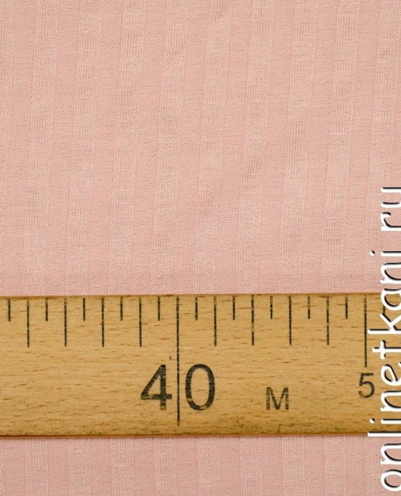 Ткань Трикотаж 1146 цвет розовый в полоску картинка 1