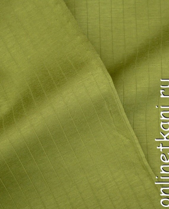 Ткань Трикотаж 1148 цвет зеленый в полоску картинка 1