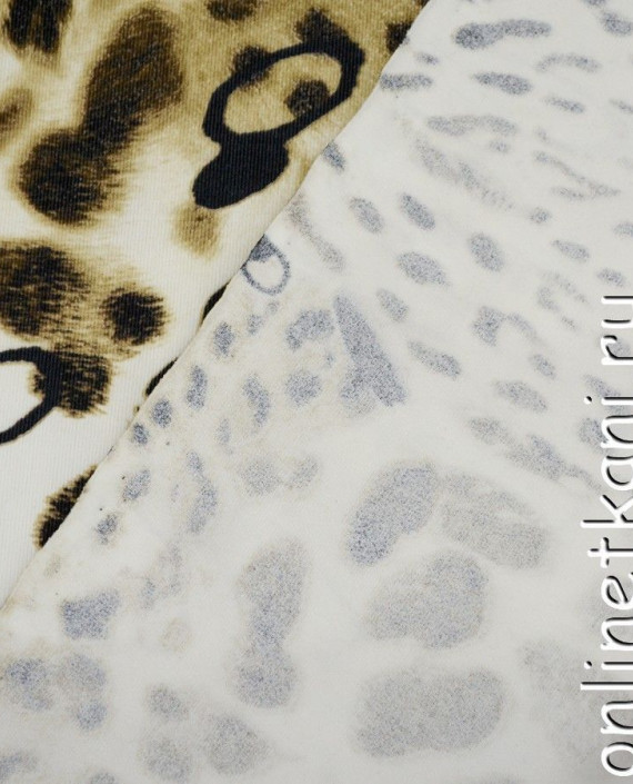 Ткань Трикотаж 1364 цвет бежевый леопардовый картинка 2