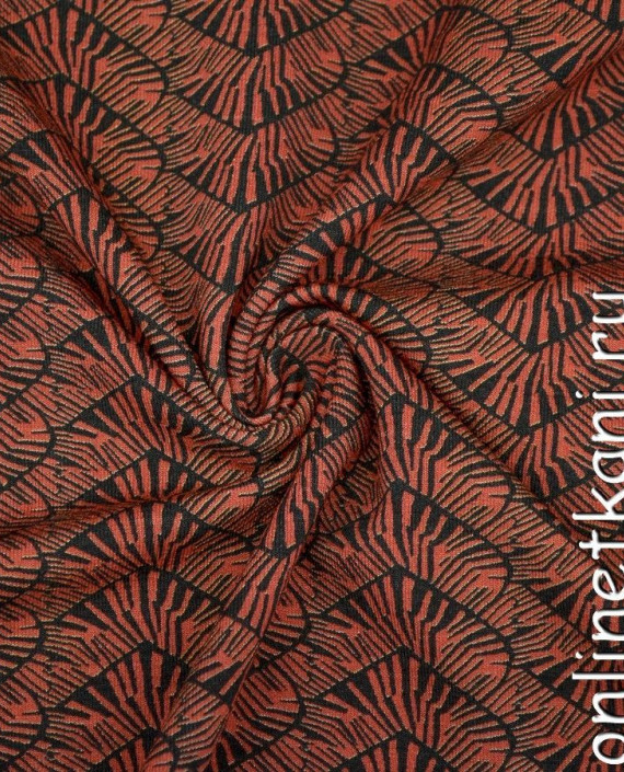 Ткань Трикотаж 1350 цвет красный геометрический картинка
