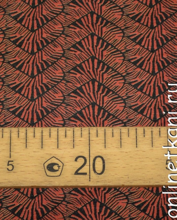 Ткань Трикотаж 1350 цвет красный геометрический картинка 2