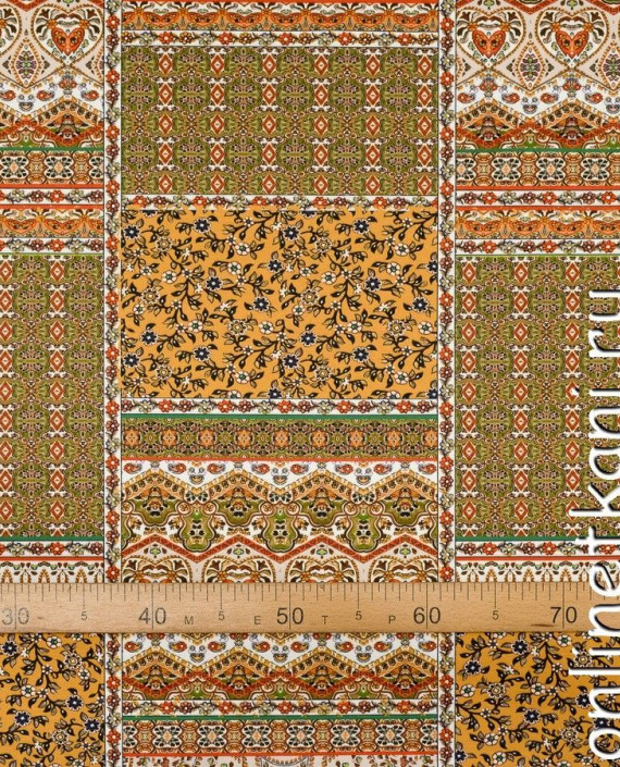 Ткань Трикотаж 1341 цвет коричневый абстрактный картинка 1