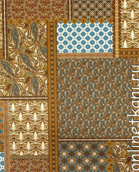 Ткань Трикотаж 1340 цвет коричневый абстрактный картинка