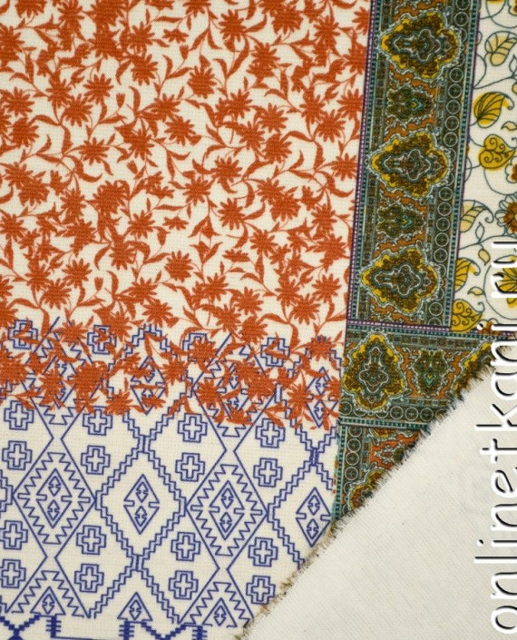 Ткань Трикотаж 1338 цвет разноцветный цветочный картинка 2