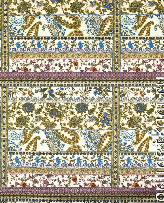 Ткань Трикотаж 1332 цвет разноцветный цветочный картинка