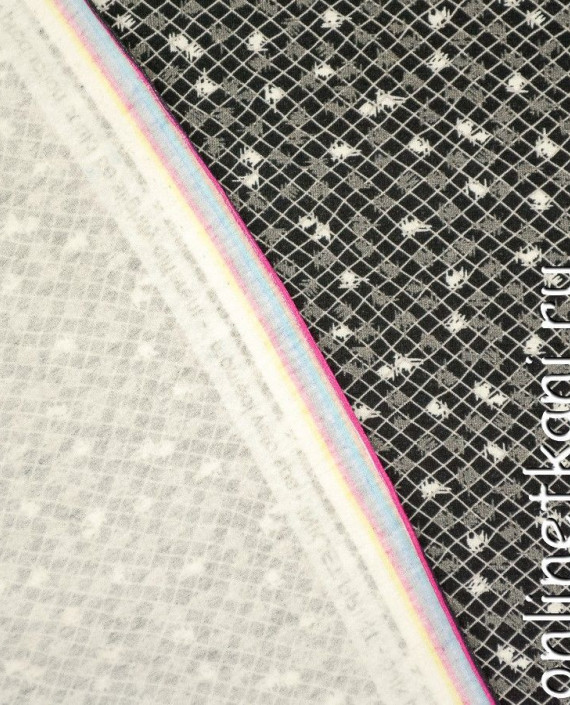 Ткань Трикотаж 1313 цвет серый в клетку картинка 1