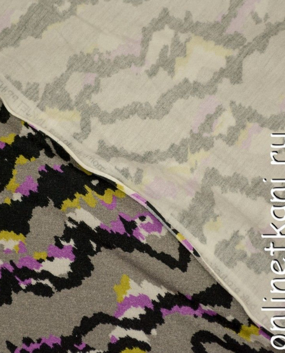 Ткань Трикотаж 1311 цвет бежевый абстрактный картинка 2