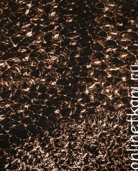 Ткань Трикотаж 1310 цвет коричневый анималистический картинка