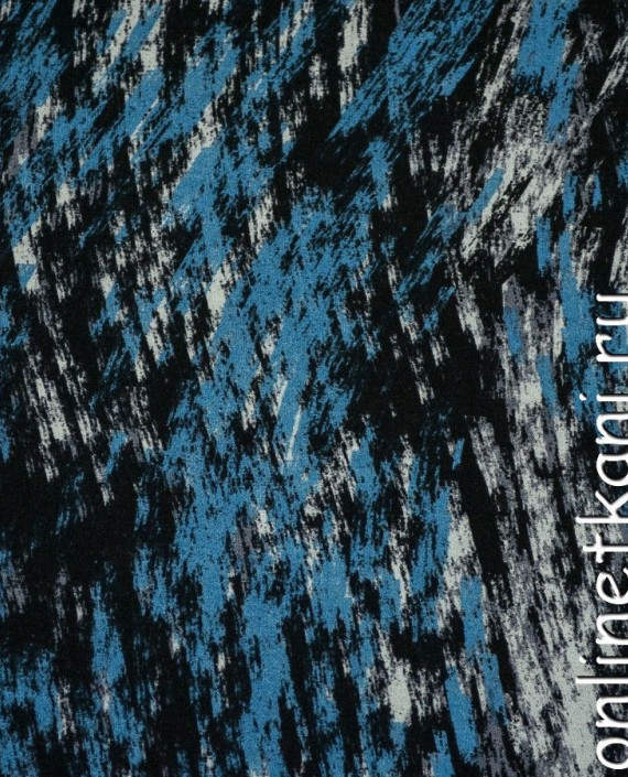 Ткань Трикотаж 1308 цвет голубой абстрактный картинка