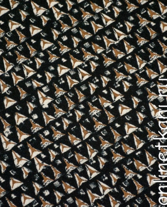 Ткань Трикотаж 1307 цвет черный абстрактный картинка