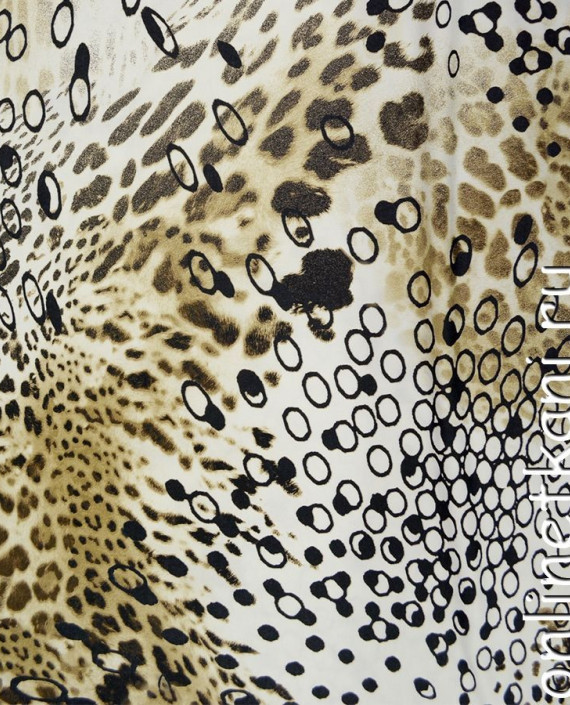 Ткань Трикотаж 1364 цвет бежевый леопардовый картинка